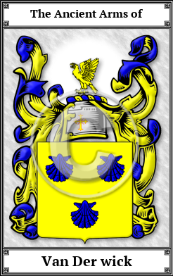Van Der wick Family Crest Download (JPG) Book Plated - 600 DPI